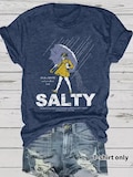 Salty Girl Tee: Women's Vintage Cotton Blend T-Shirt