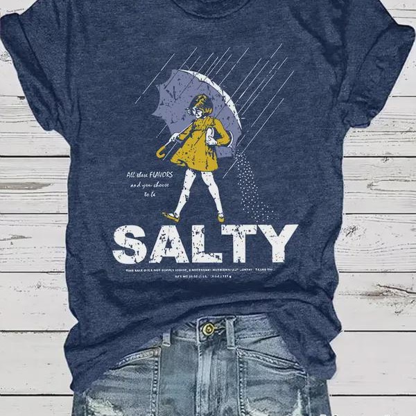 Salty Girl Tee: Women's Vintage Cotton Blend T-Shirt