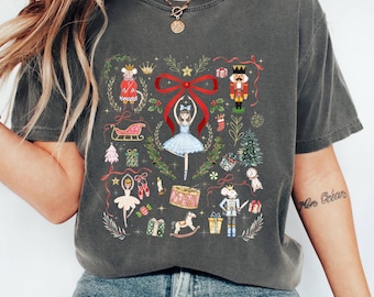 Christmas Ballet Shirt, Graphic Holiday Tee, Unisex Nutcracker Top