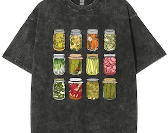 Pickle Jar Graphic Tee: Funny Fermented Food Shirt, Organic Kitchen Lover