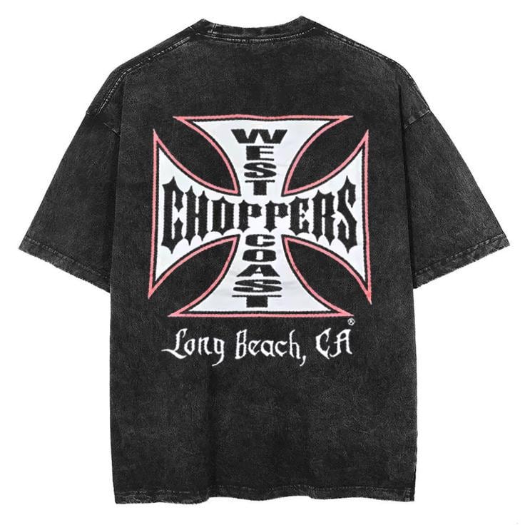 Retro West Coast Choppers Tee: Long Beach Wash T-shirt - Etsy