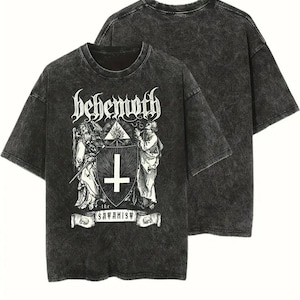 Behemoth Band Tee: Retro Wash, Classic Streetwear Style Bild 1