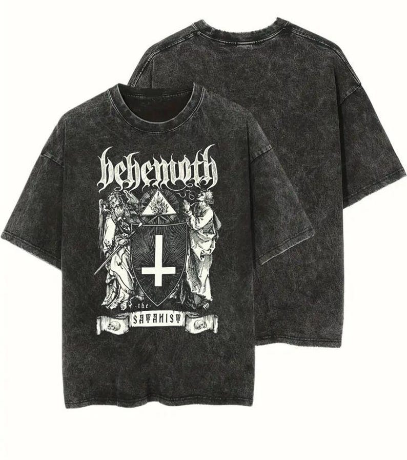 Behemoth Band Tee: Retro Wash, Classic Streetwear Style Bild 1