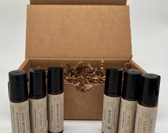 Essential Oil Roller Set of Six | Handmade Aromatherapy Blend | Natural Support