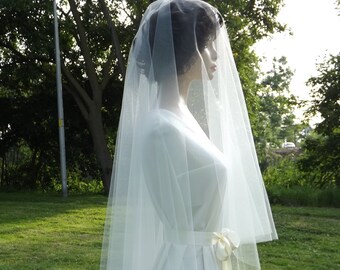 Fingertip Circular Wedding Veil