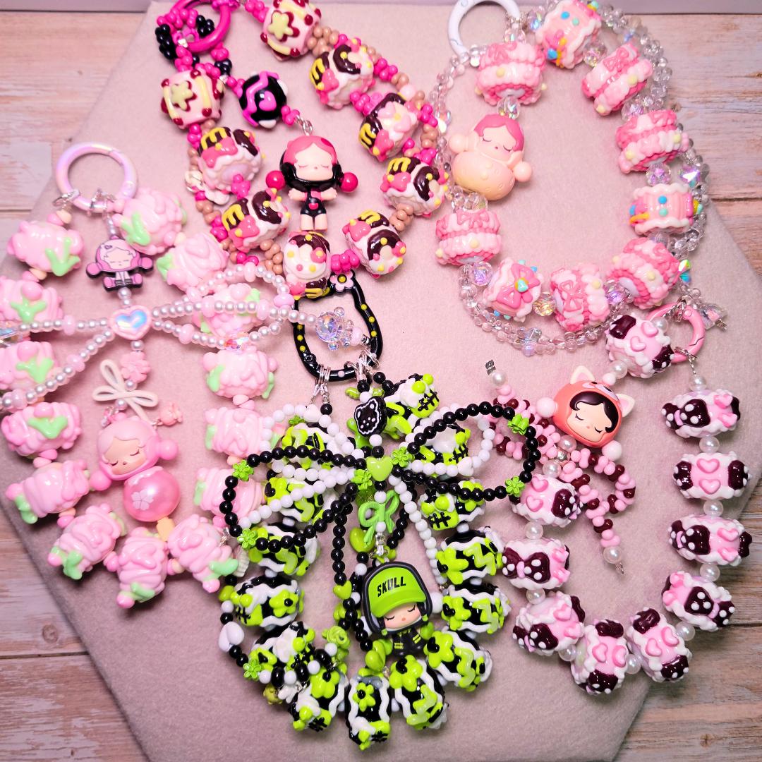 POPBEAN Skullpandaストラップ POPMART ハンドメイド15 Skullpanda Pop Bean - Etsy