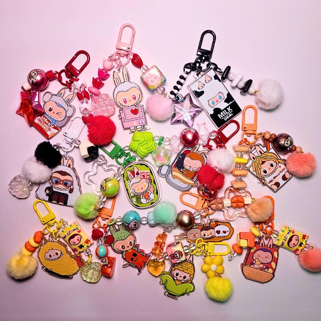 Labubu Wacky Mart Inspired Acrylic Keychain | Kawaii Bag Charm for ...