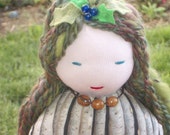 Art Doll - Goddess Doll- Birch Spirit Doll -Goddess Of Trees - Dendritus- Waldorf- Fabric Doll