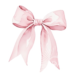 Rosa Aquarell Schleife Clipart Vintage French Bow DIY