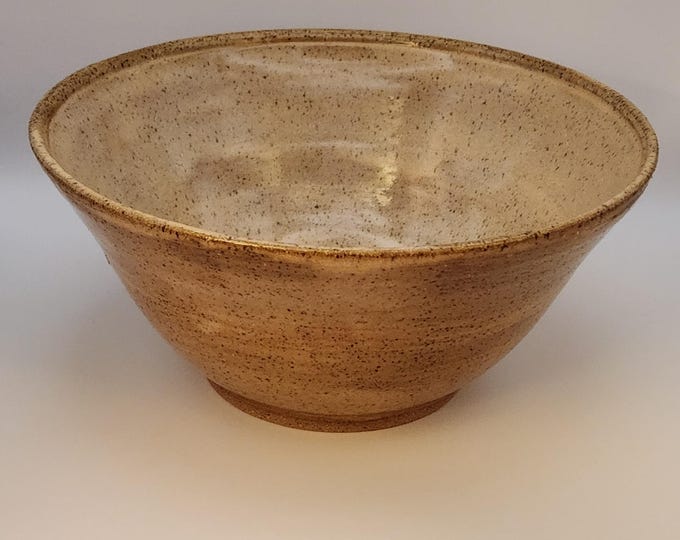 Large Apricot Orange Serving Bowl