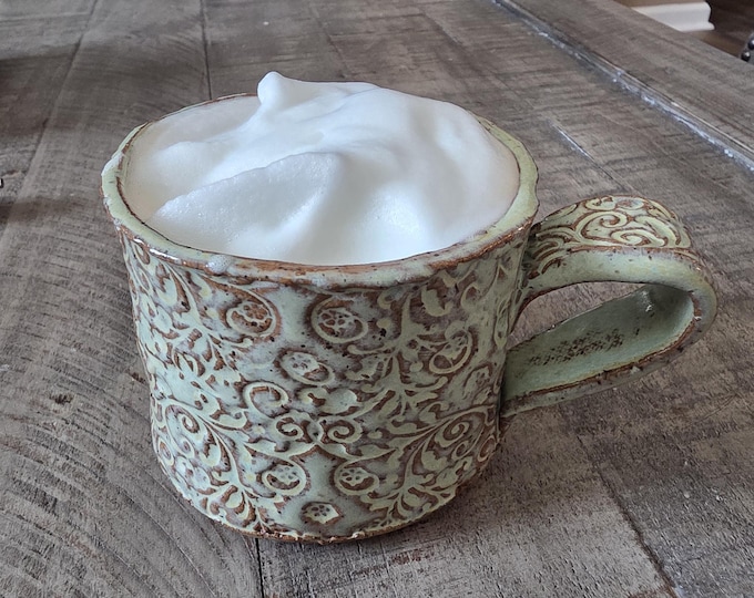 Seafoam Stoneware Pottery Mug