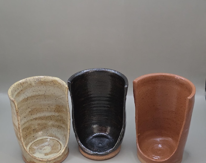 Handmade Stoneware Pottery Standing Spoon Rest