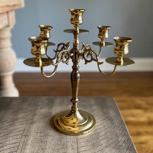 Vintage Baldwin 5 arm Brass Candelabra