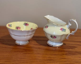 Vintage Paragon Fine Bone China Sugar Bowl and Creamer Set