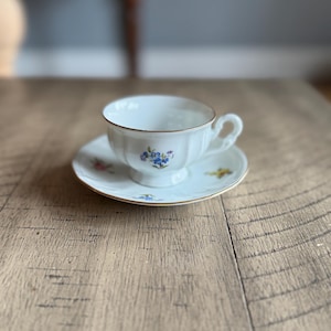 Vintage Furstenberg West Germany Porcelain Tea Cup and Saucer