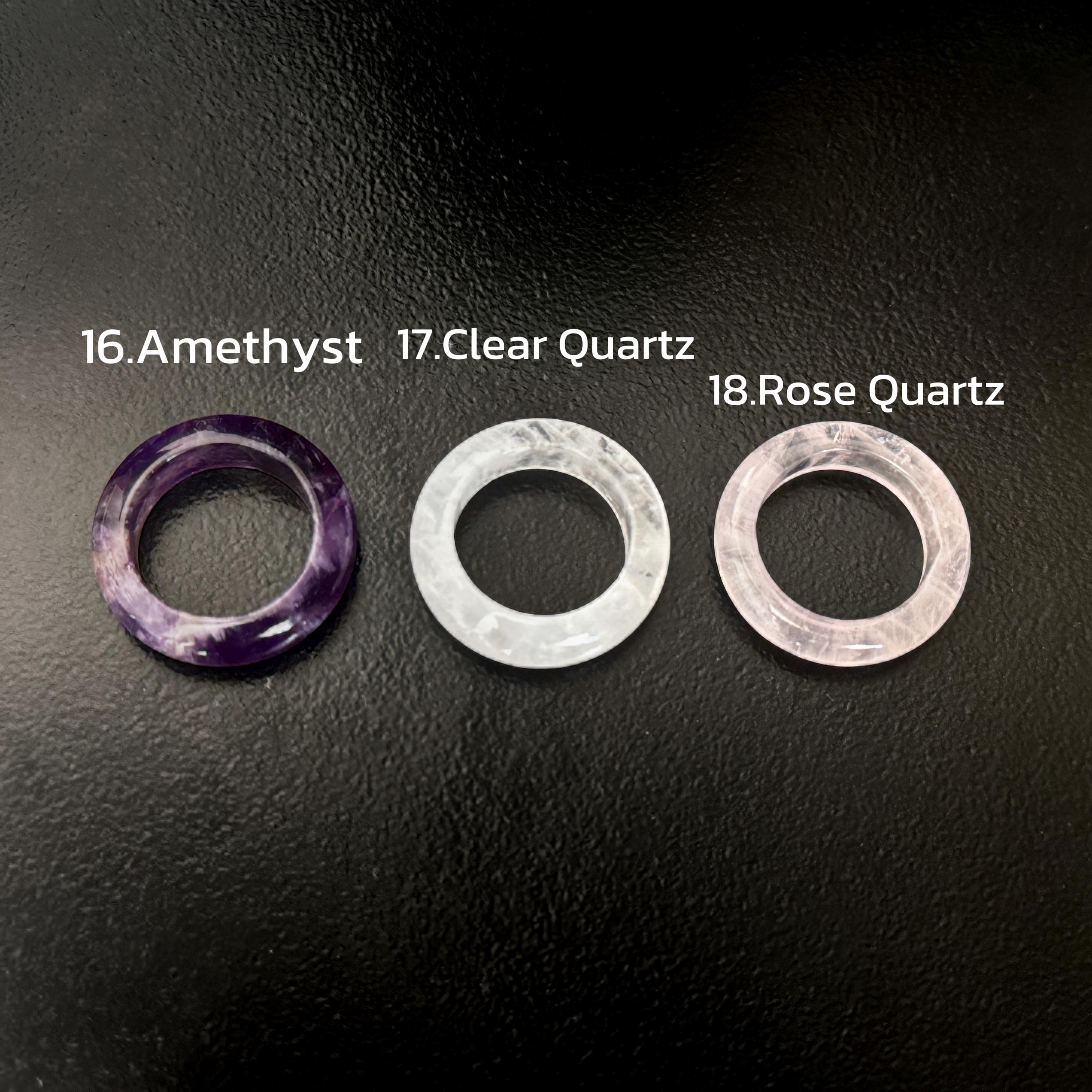 Solid Crystal Rings Genuine Crystal Rings: Stone Solid Bands, Gemstone Ring for Jewelry ...