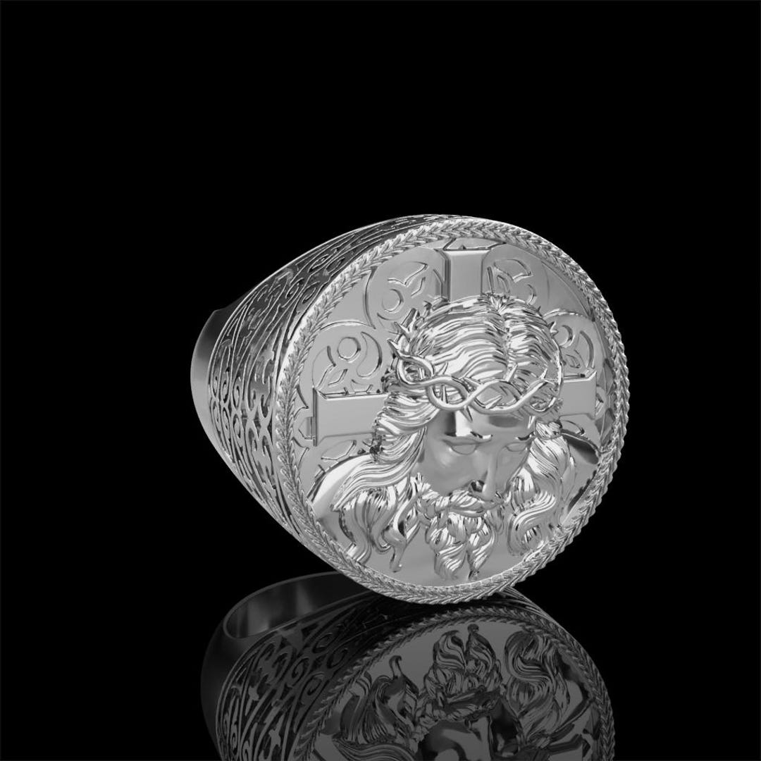 Christian Orthodox, Catholic Catholicism Jesus Cross Ring, Mens Ring ...