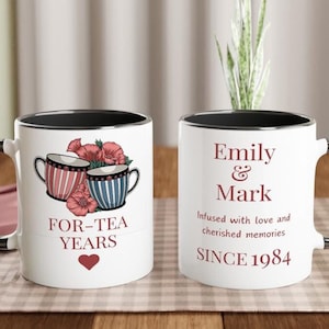 Personalized 40th Anniversary Gift Custom Year and Names Ruby Wedding Anniversary Gift 40 Years Gift For Couples Custom Gift For Parents