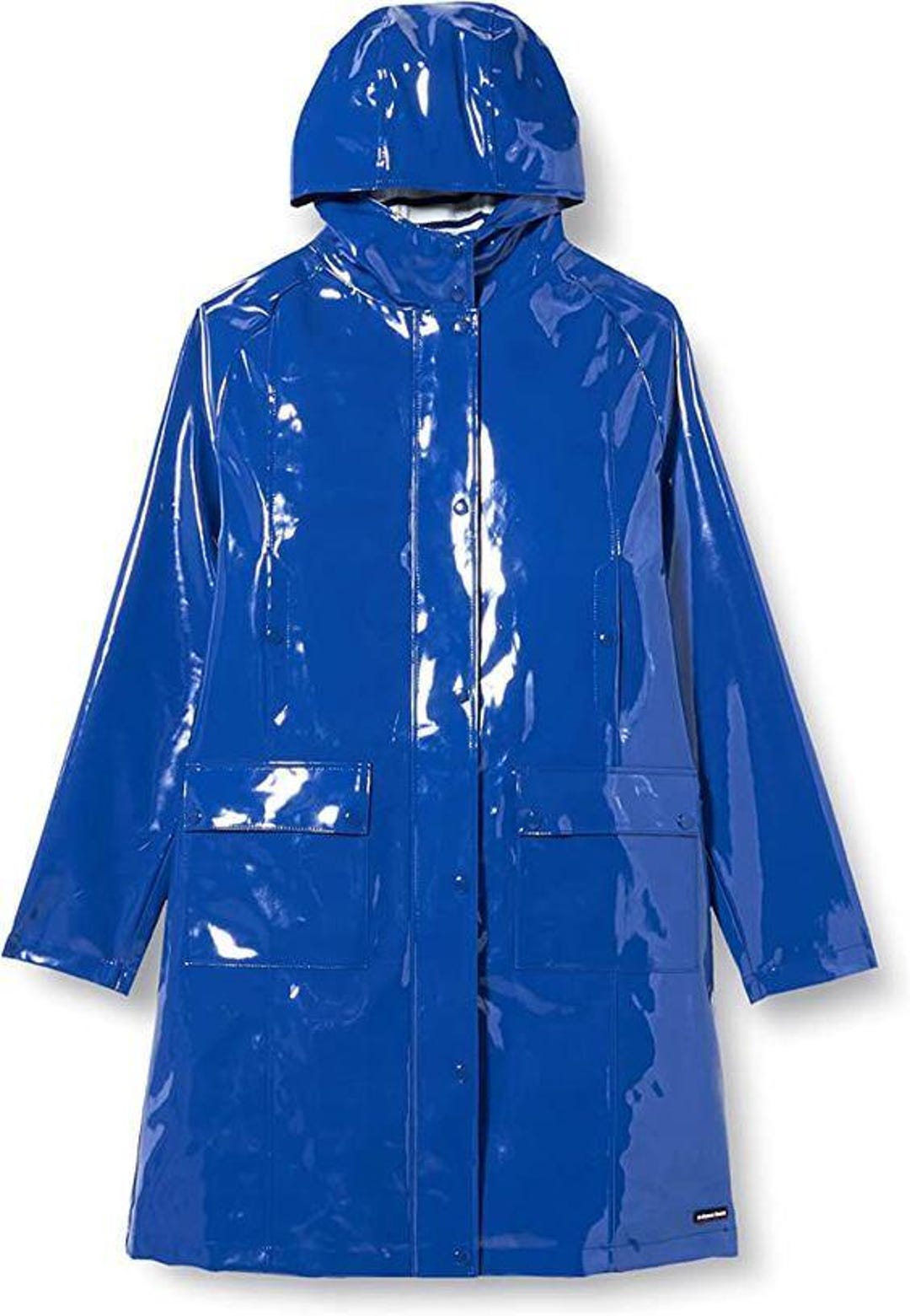 Pvc Long Jacket Blue PVC Vinyl Womens Shinny Trench Long Coat Waterproof Winters Jacket ...
