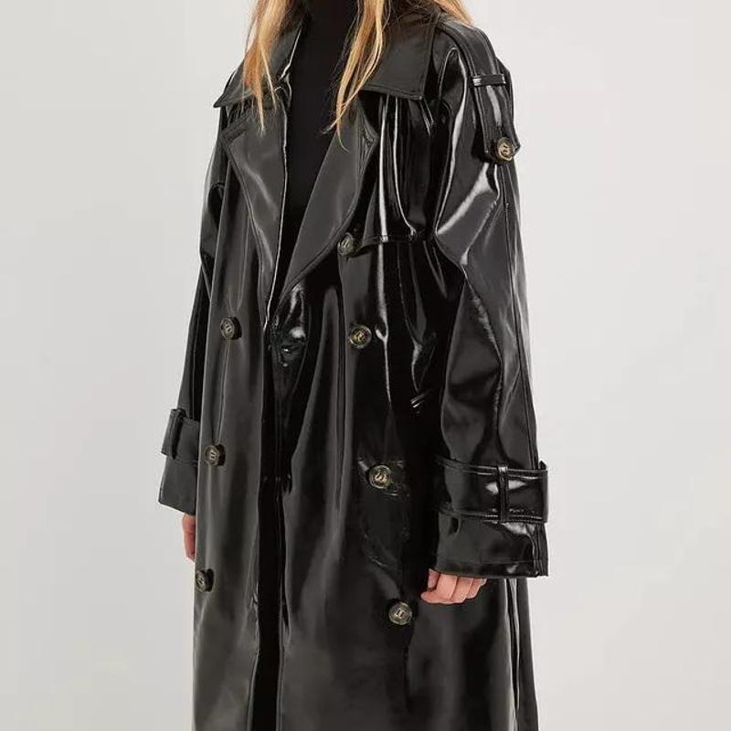 Pvc Long Jacket Ladies Pvc Raincoat - Etsy UK