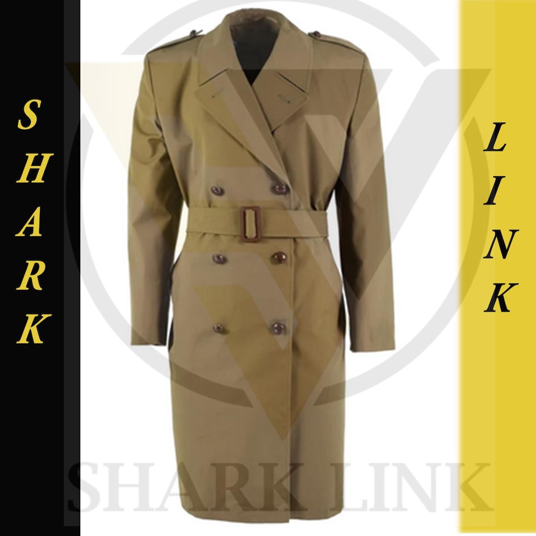 Genuine Dutch army Womens Coat Khaki long officer trench coat with lining NEW