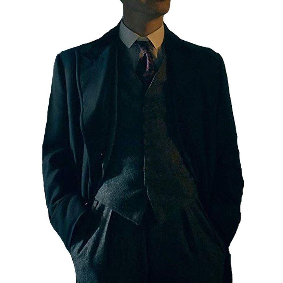 Peaky Blinders Custome DB Style Overcoat and Black Hat main image 1
