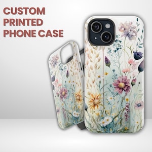 Personalized Pink Floral Phone Case: Protective iPhone Samsung Cover