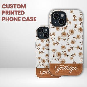 Personalized Floral Phone Case: Elegant Botanical Design, Protective Slim Cover