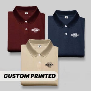 Personalized Polo Shirt for Men & Women - Custom Business Logo, Monogrammed Team Polos, Customized Golf Sports Polo Shirts