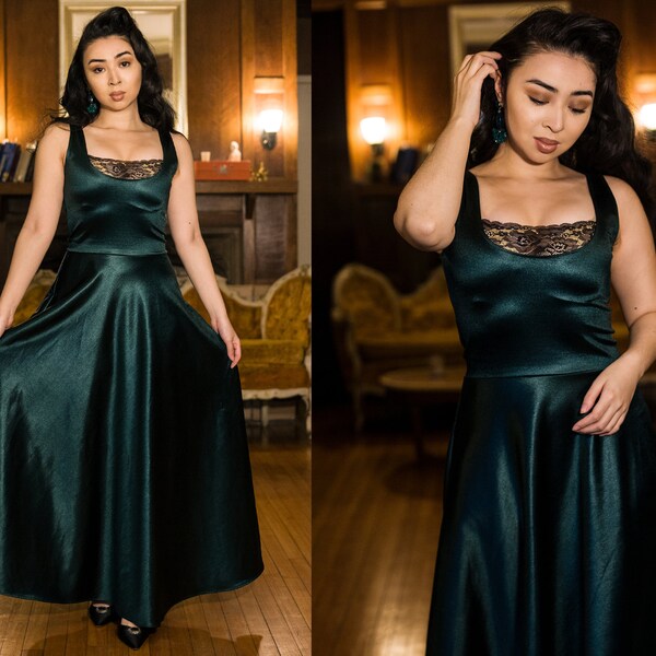Emerald Green Dress Etsy