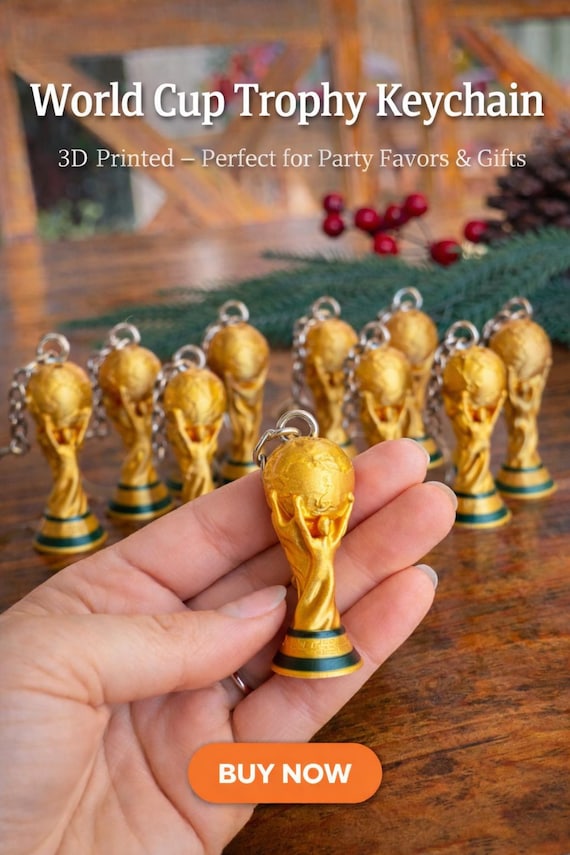 FIFA World Cup Trophy Keychain 3D Printed World Cup 2026