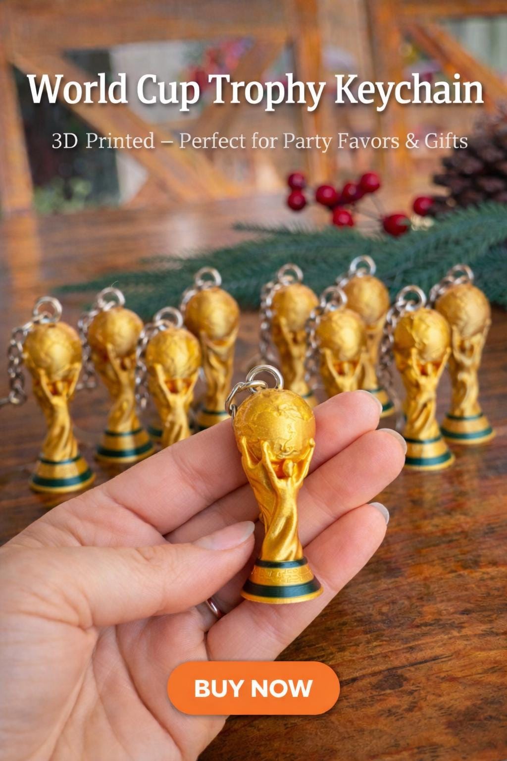 FIFA World Cup Trophy Keychain 3D Printed World Cup 2026 - Etsy