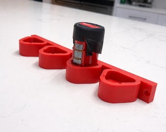 3D Printed Milwaukee M12 Battery Holder | Garage Storage
