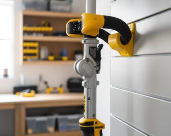 Soporte de pared para recortadora de hilo DeWalt de 20 V, organizador para garaje y cobertizo