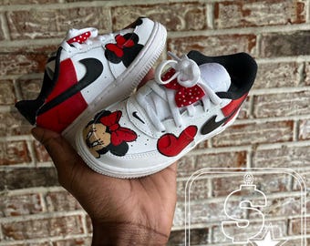 Zapatilla Nke personalizada de Minnie Mouse para niños