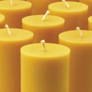 Handmade Beeswax Pillar Candle 2 inches by 4.5 inches