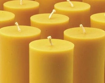 Handmade Beeswax Pillar Candle 2 inches by 4.5 inches