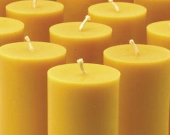 Handmade Beeswax Pillar Candle,  2 x 3.5 inches