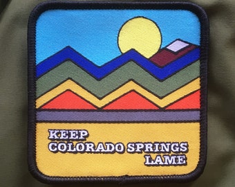 Keep Colorado Springs Lame full color WOVEN/EMBROIDERED patch