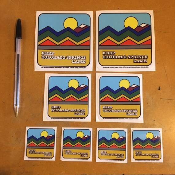 Keep Colorado Springs Lame Full Color Outdoor Vinyl Sticker De Etsy