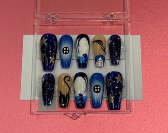 Coraline Non 3D Handmade Luxury Press On Nails