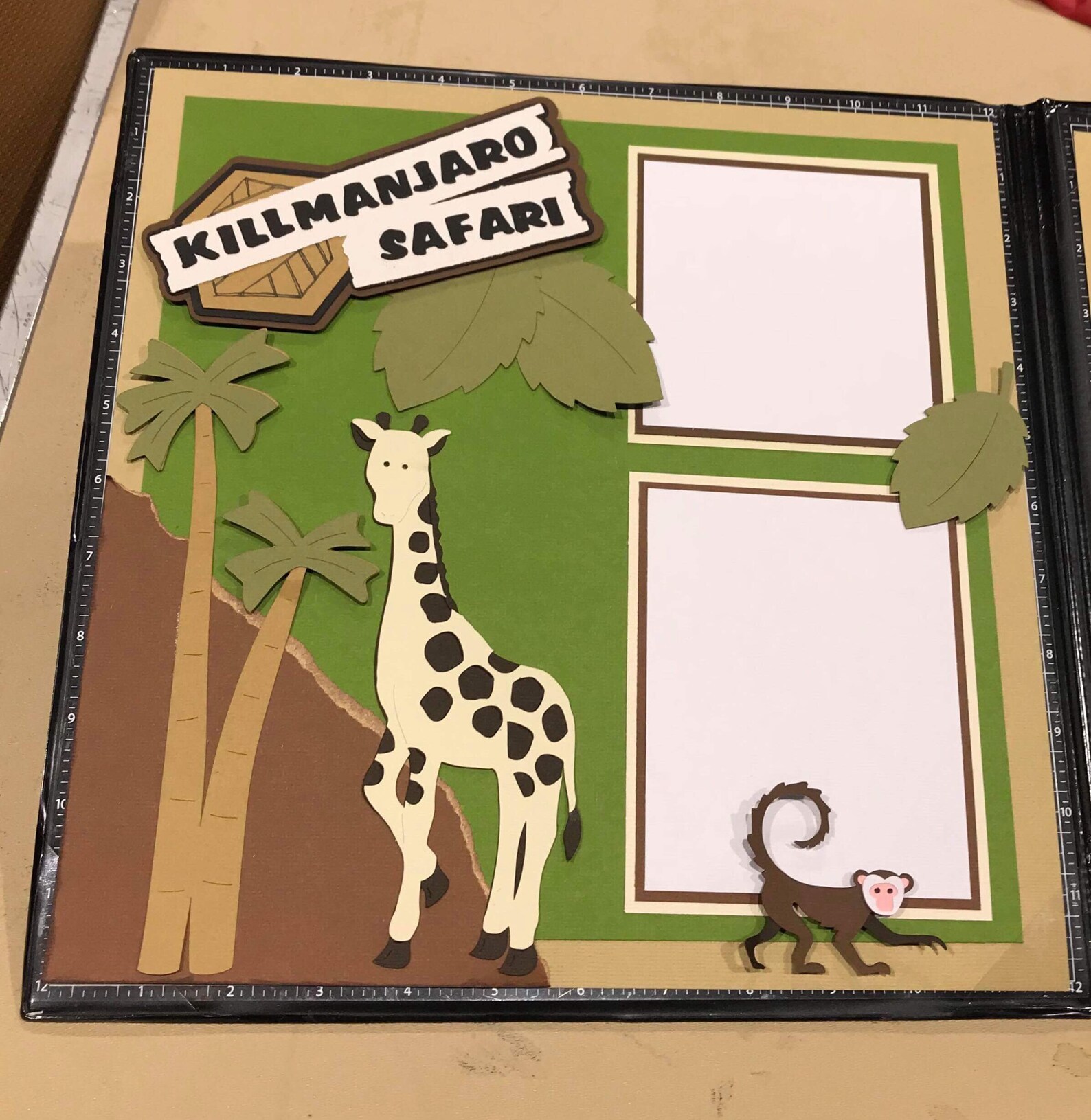 Animal Kingdom Safari Scrapbook Layout | Etsy