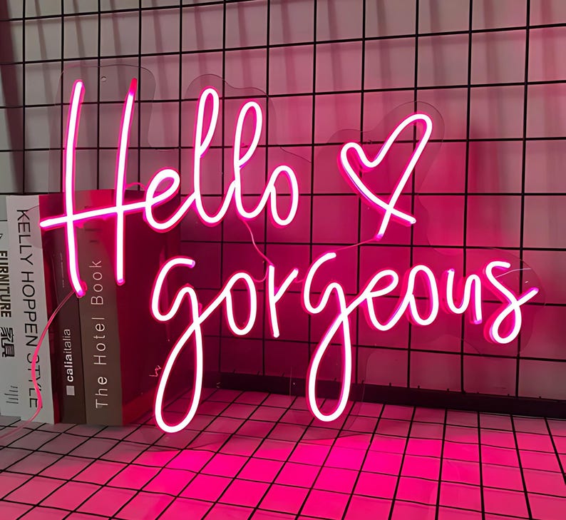 Hello Gorgeous Neon Sign | Hello Gorgeous LED Sign | Custom Sizes ...