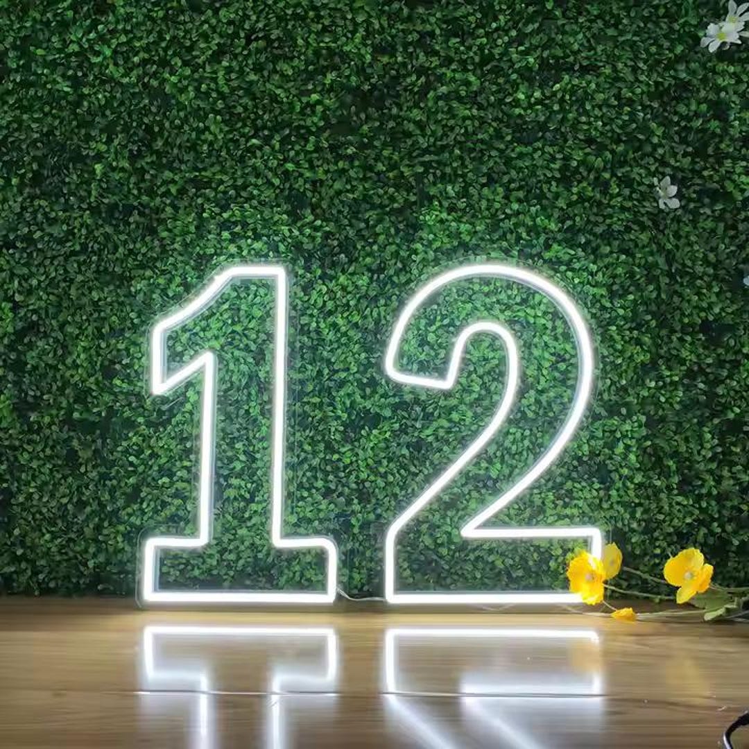 Custom Number Neon Sign | Birthday Neon Sign | Personalized LED Sign ...