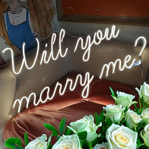 Will You Marry Me Neon Sign | Wedding Proposal Neon Sign | Custom Neon Sign | Event Neon Sign | Custom Neon Sign For Wedding | Marry Me Neon