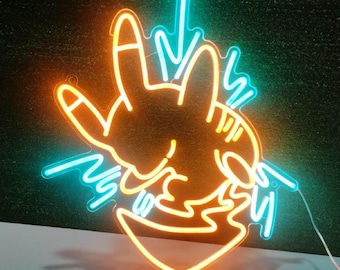Custom Pikachu LED Sign | Anime Neon Sign | Room Decor | Wall Decor | Gift for Boys | Custom LED Light for Gaming Room, Bedroom
