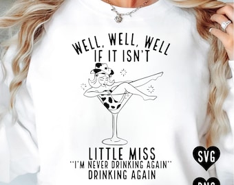Lustig wieder trinken SVG: Little Miss Design, Sublimationsdatei (digitaler Download