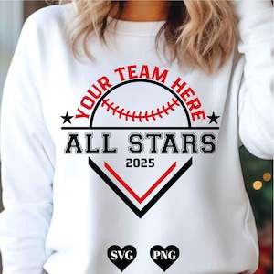 All Stars Baseball SVG PNG, Allstars Templater, Baseball Svg, Baseball png, Template, Baseball Mom, All Star Svg, Softball all star, allstar