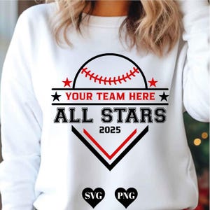 All Stars Baseball svg png, Allstars Templater, Baseball Svg, Baseball png, baseball Template, Baseball Mom, All Star, Baseball All Star