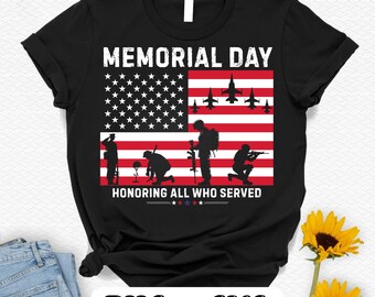 Memorial Day American Soldiers Tee Design (SVG PNG)